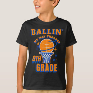 Camiseta Niños pasan por 8º grado deportes de boceto
