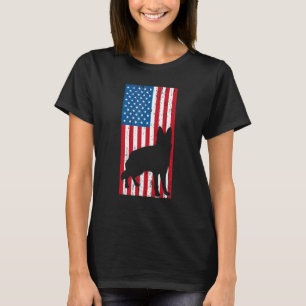 Camiseta Niños Pastor Alemán Kids GSP Perro Patriótico Amer