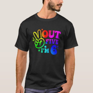 Camiseta Niños Paz Cinco, tengo 6 años, sexto cumpleaños