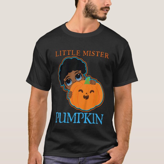 Camiseta Niños Pequeña Calabaza De Mister En El Parche Mela (Anverso)