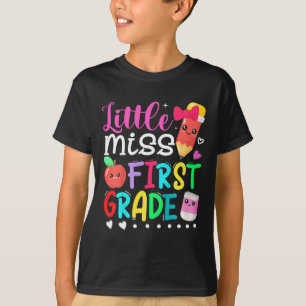 Camiseta Niños Pequeña Miss Primer Grado De Vuelta Al Coleg