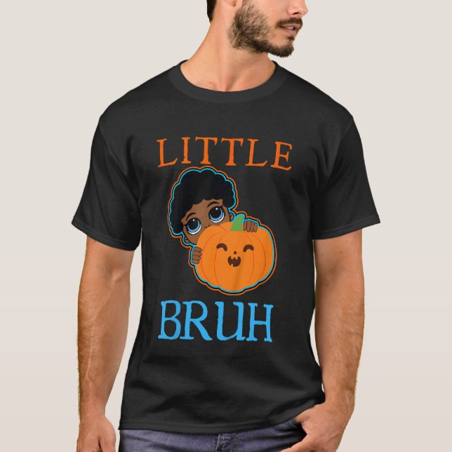 Camiseta Niños Pequeños Bebés Bebé Calabaza En La Parche Bl (Anverso)