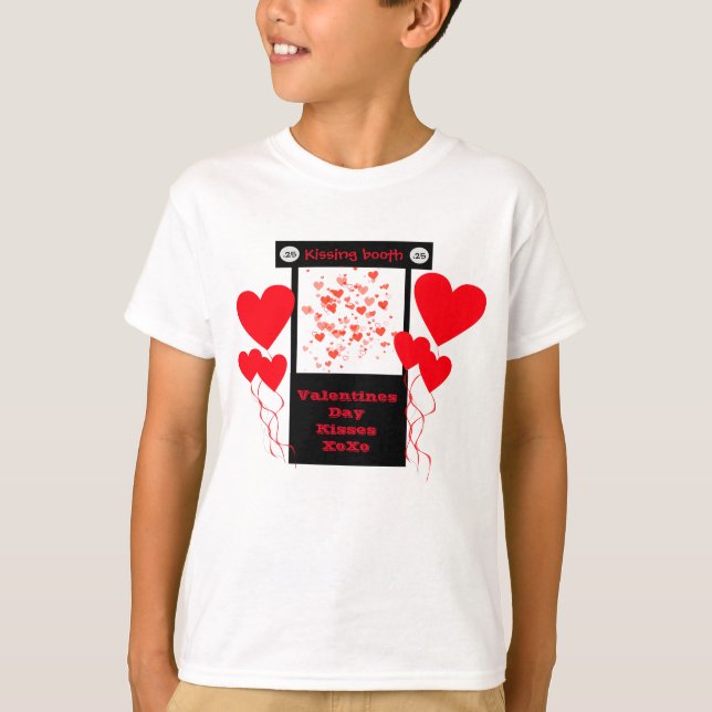Camiseta Niños pequeños besando a los Día de San Valentín d (Anverso)