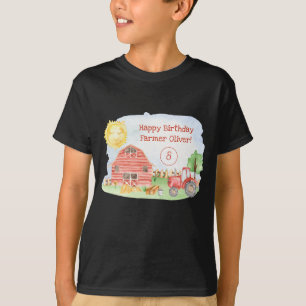 Camiseta Niños pequeños felices cumpleaños agricultor