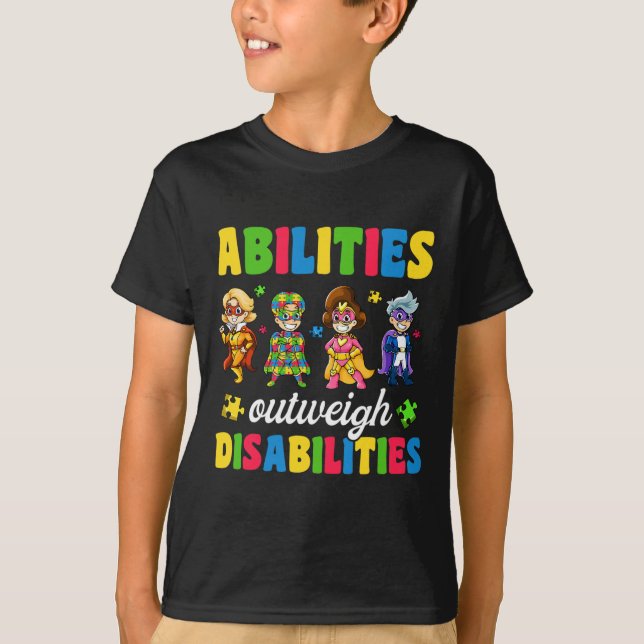Camiseta Niños pequeños niños con discapacidades autistas C (Anverso)