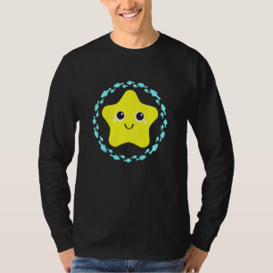 Camiseta Niños Pequeños Riendo Cute Agradable Starfish En P