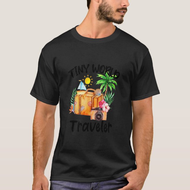 Camiseta Niños Pequeños viajeros de mundo viajando Perra be (Anverso)