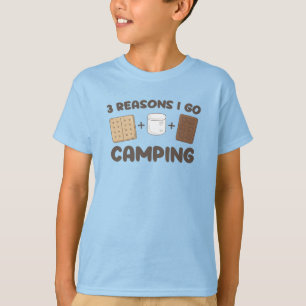 Camiseta Niños pequeños y pequeños que acampan menores
