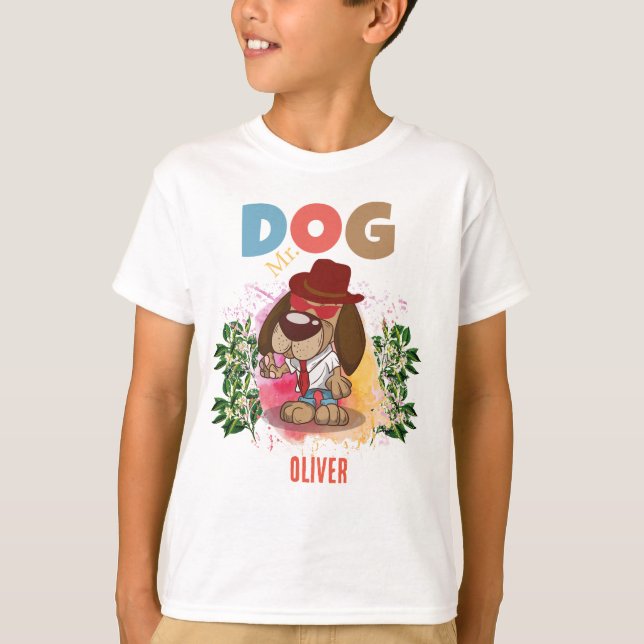 CAMISETA NIÑOS PERSONALIZADOS DE CUTE DOG COLORFUL (Anverso)