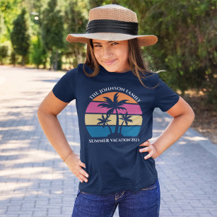 Camiseta Niños Personalizados de Palm Tree Tropical Beach V