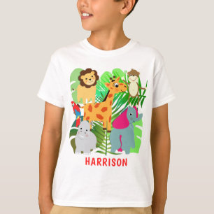 Camiseta Niños Personalizados de Safari de la Selva Person
