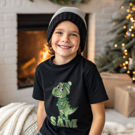 Camiseta Niños Personalizados de T-Rex de vacaciones especi