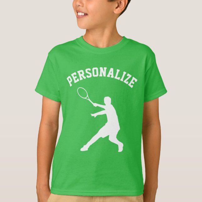 Camiseta Niños personalizados fiesta de cumpleaños de tenis (Anverso)