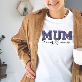 Camiseta niños personalizados nombran el día de la madre bo