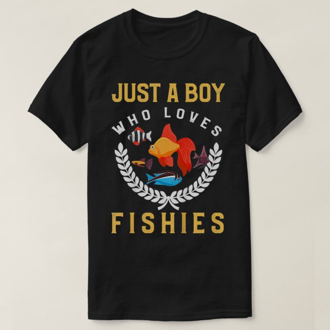 Camiseta Niños Pescados Lover Funny Acuario Pines Cita Aqua (Diseño del anverso)