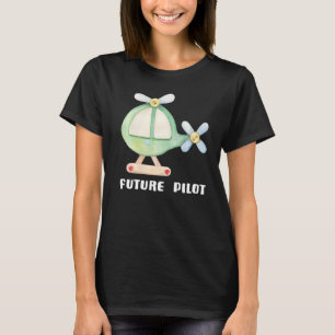 Camiseta Niños piloto futuros Chicas Niños pequeños Helicóp