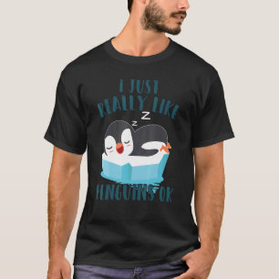 Camiseta Niños pingüinos Me Gusta Realmente Los Pingüinos O