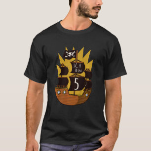 Camiseta Niños piratas 5º cumpleaños Barco pirata 5 años