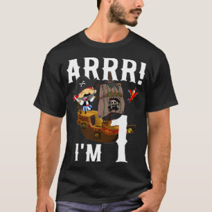 Camiseta Niños Piratas de 1 año de edad Cumpleaños ARR Prim