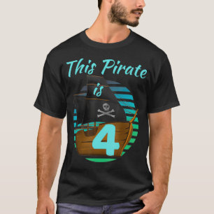 Camiseta Niños Piratas De 4 Años