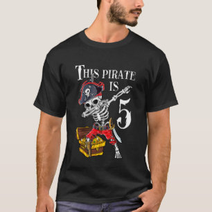 Camiseta Niños Piratas De 5 Años De Edad Nacidos En Piratas