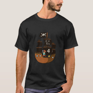 Camiseta Niños Piratas Niños De Cuatro Años En Barco Pirata