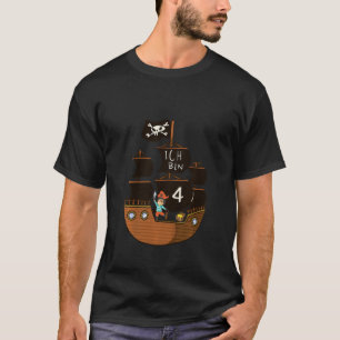 Camiseta Niños Piratas Niños En Barco Pirata Niños Cuatro