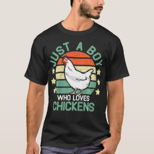 Camiseta Niños pollos de pollos niños Un niño que ama a los