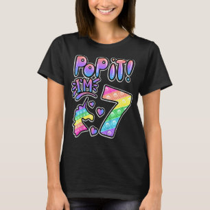 Camiseta Niños pop it 7 Chicas de cumpleaños niños Wi-Fi de