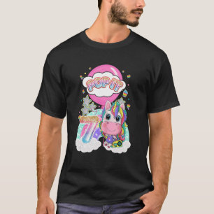 Camiseta Niños pop it 7 Chicas de cumpleaños niños Wi-Fi de