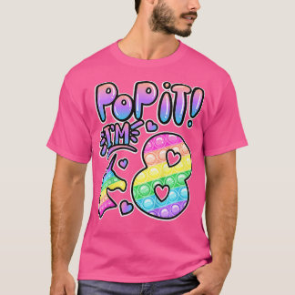 Camiseta Niños pop it 8 Chicas de cumpleaños niños con Wi-F