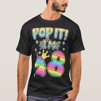 Camiseta Niños pop it 8 Chicas de cumpleaños niños con Wi-F