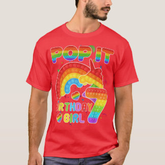 Camiseta Niños pop it Chica de cumpleaños de 7 años pop it 