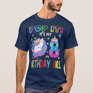 Camiseta Niños pop it Chica de cumpleaños de 8 años