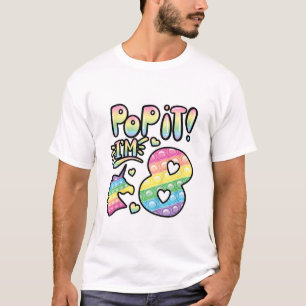 Camiseta Niños Pop It Cumpleaños 8 Niñas Niños 8 Años Camis