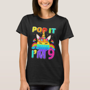 Camiseta Niños pop It I'm 9th Birthday Decorations Unicorn