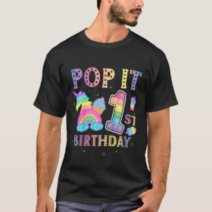 Camiseta Niños Pop It Primer Cumpleaños 1 Año Fiesta de com
