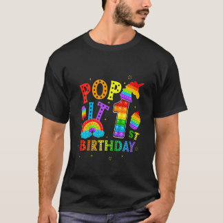 Camiseta Niños Pop It Primer Cumpleaños 1 Año Fiesta de com