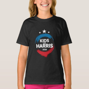 Camiseta Niños Por El Presidente Harris Los Niños Aman A Ka
