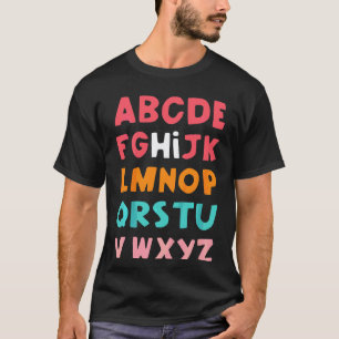 Camiseta Niños Pre K Jardín de Infancia Hola Alfabeto De vu