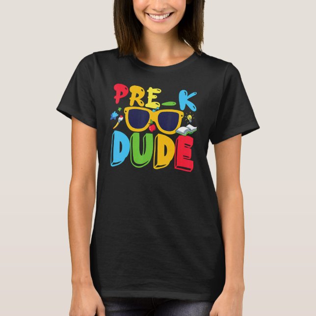 Camiseta Niños Predican A K Dude Primer Día De La Educación (Anverso)