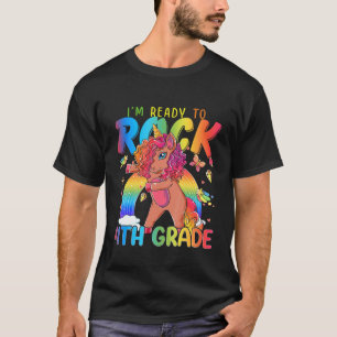 Camiseta Niños Preparados Para Rodar Unicornio De 4º Grado