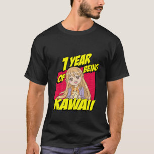 Camiseta Niños Primer Cumpleaños Anime Chica 1 Año De Ser K