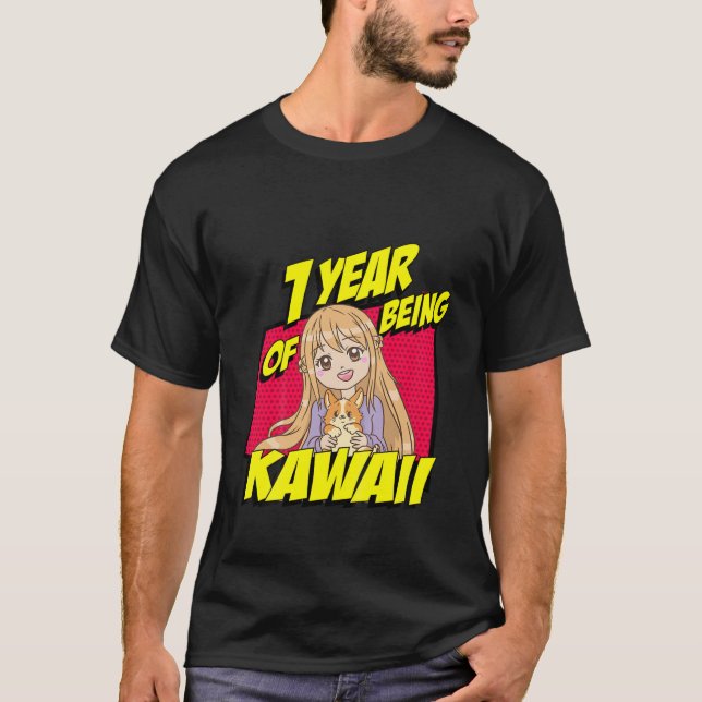 Camiseta Niños Primer Cumpleaños Anime Chica 1 Año De Ser K (Anverso)