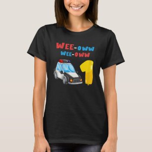 Camiseta Niños Primer cumpleaños niño niño niño policía coc
