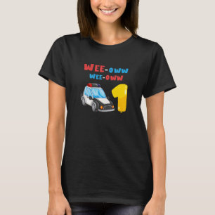 Camiseta Niños Primer cumpleaños niño niño niño policía coc
