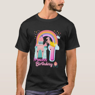 Camiseta Niños Princesa Primer cumpleaños Caballo Castillo