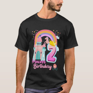Camiseta Niños Princesa Segundo Aniversario Castillo Arcoir
