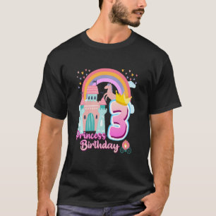 Camiseta Niños Princesa Tercer Aniversario Castillo Arcoiri
