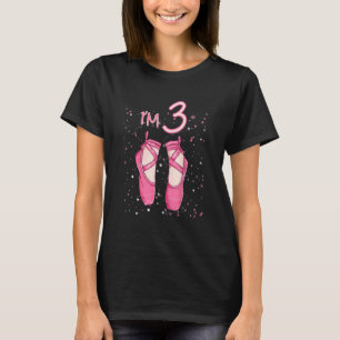 Camiseta Niños Princesa Tercer cumpleaños Balleri de 3 años